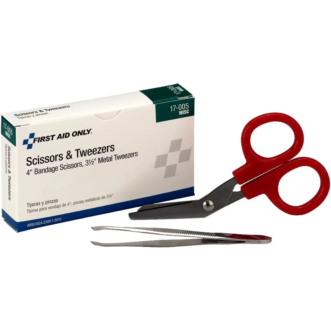 First Aid Only 17-005 Bandage Scissors and Forcep Tweezers Combo Pack - 1
